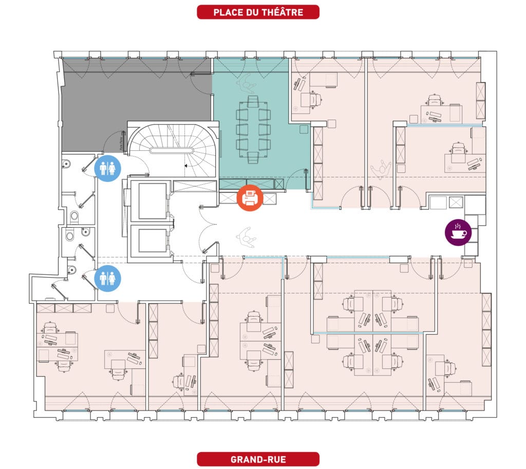 plan des bureaux Lux Grand Rue